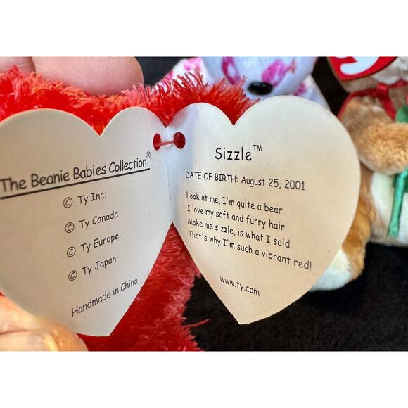 ty Beanie Babies lot of 4 Bears Valentine's Day Love Romantic Gift READ - Picture 8 of 8